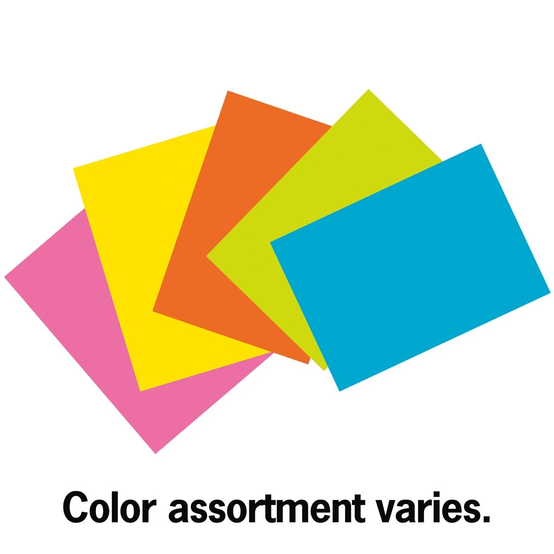 Creative Shapes Assorted Color Blank Index Cards 4x6