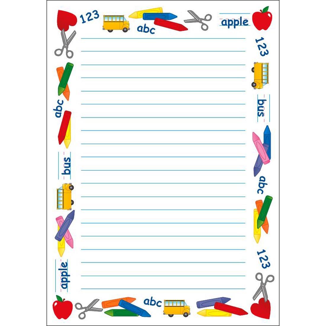 School Time Lined Notepad by Creative Shapes