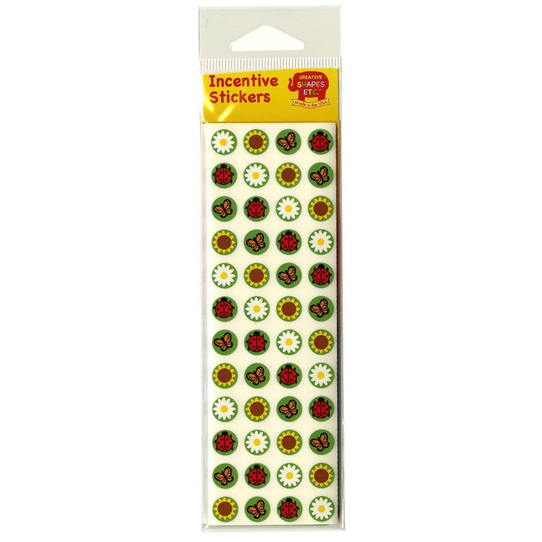 Incentive Stickers with Daisies, Sunflowers, Ladybugs and Butterflies