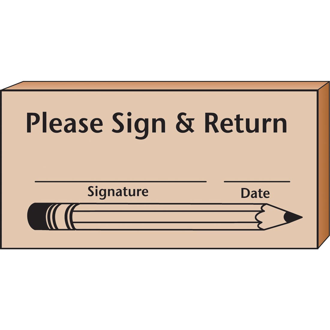 Please Sign and Return Stamp with place for signature and date