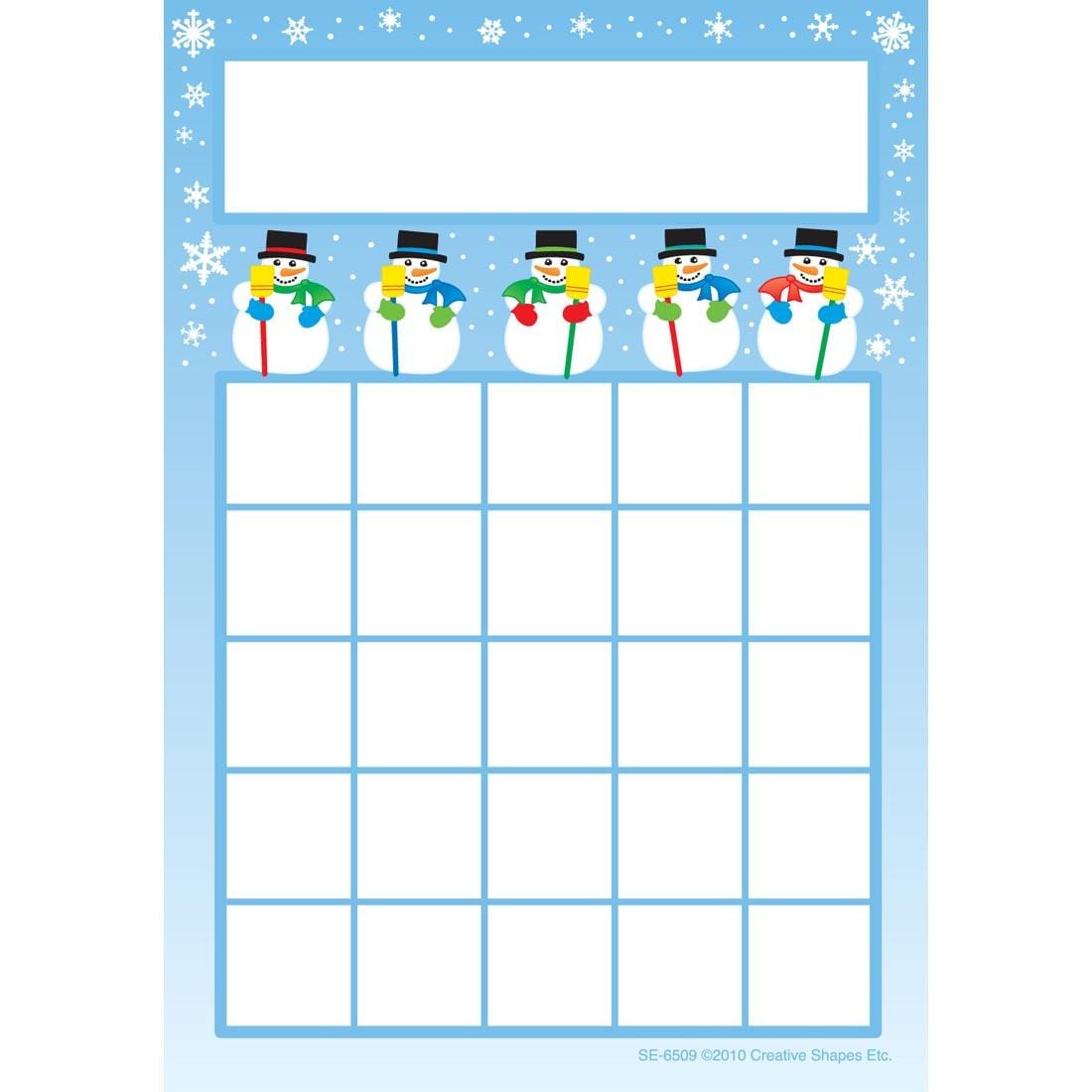 Snowmen Progress Pad Incentive Charts