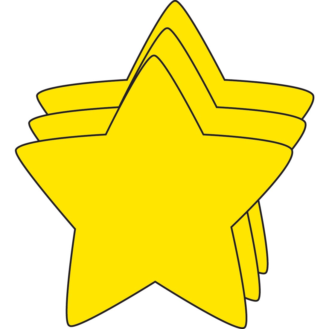 Yellow Star Cut-Outs by Creative Shapes