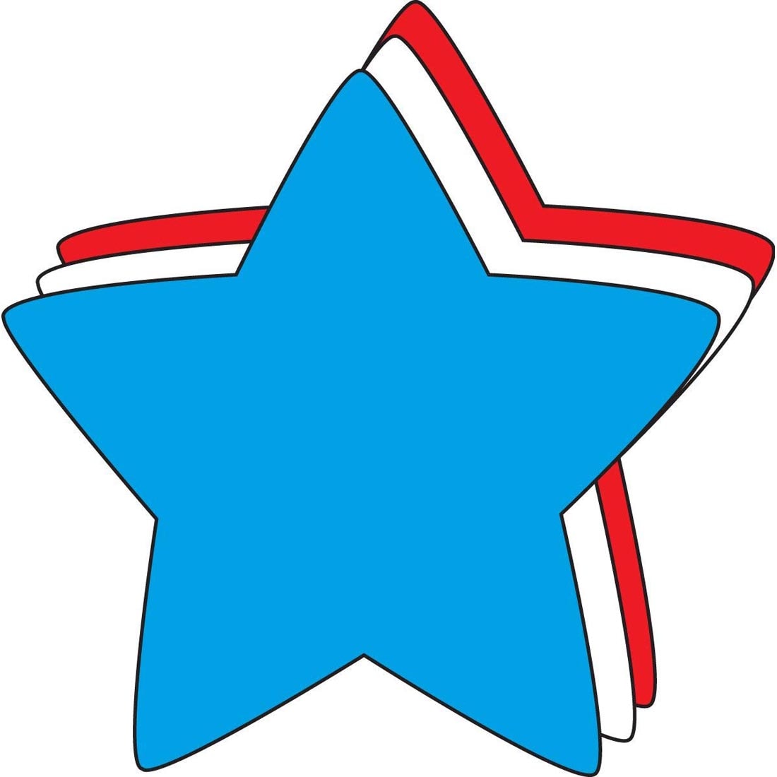 Red, White & Blue Star Cut-Outs by Creative Shapes