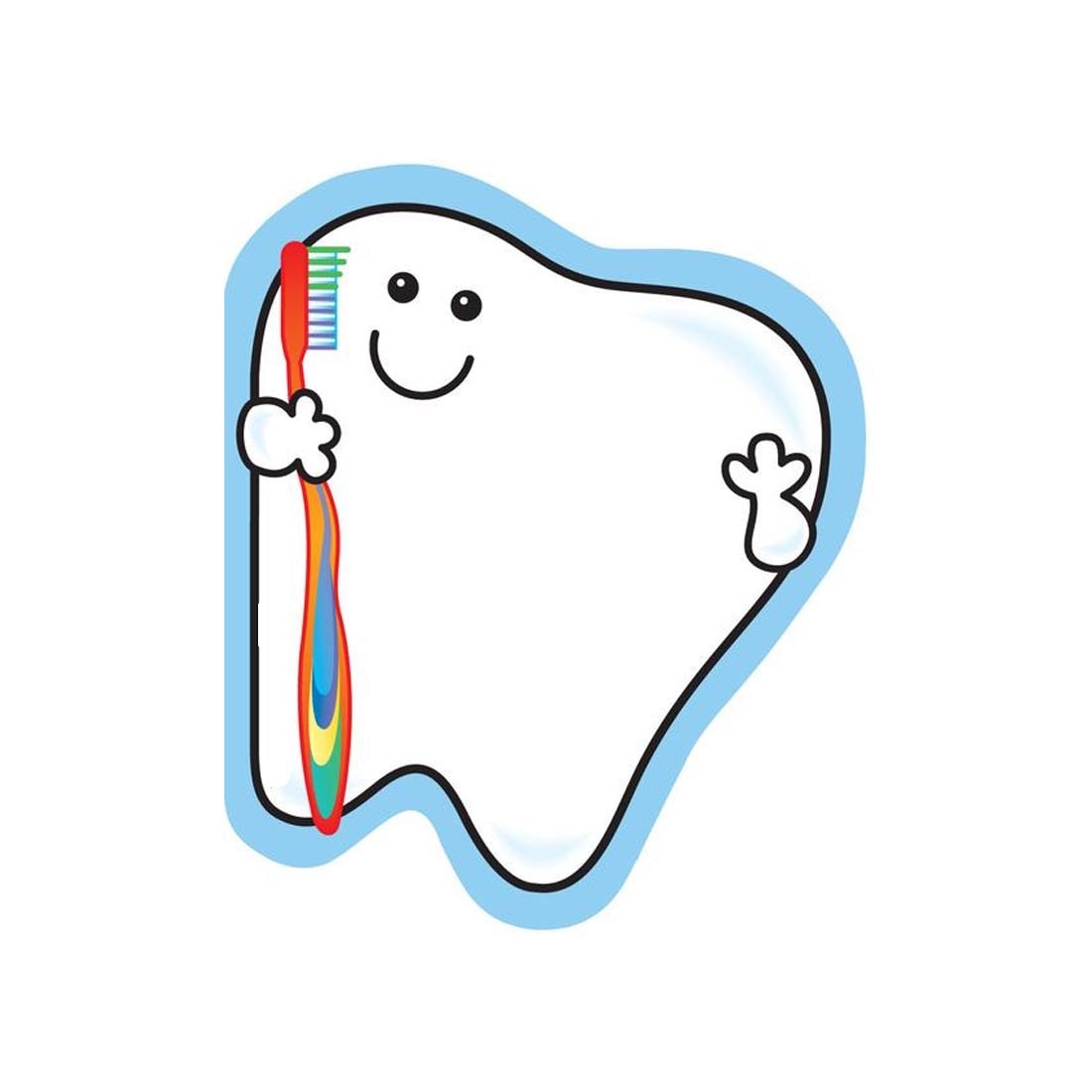 Tooth holding a toothbrush Notepad by Creative Shapes