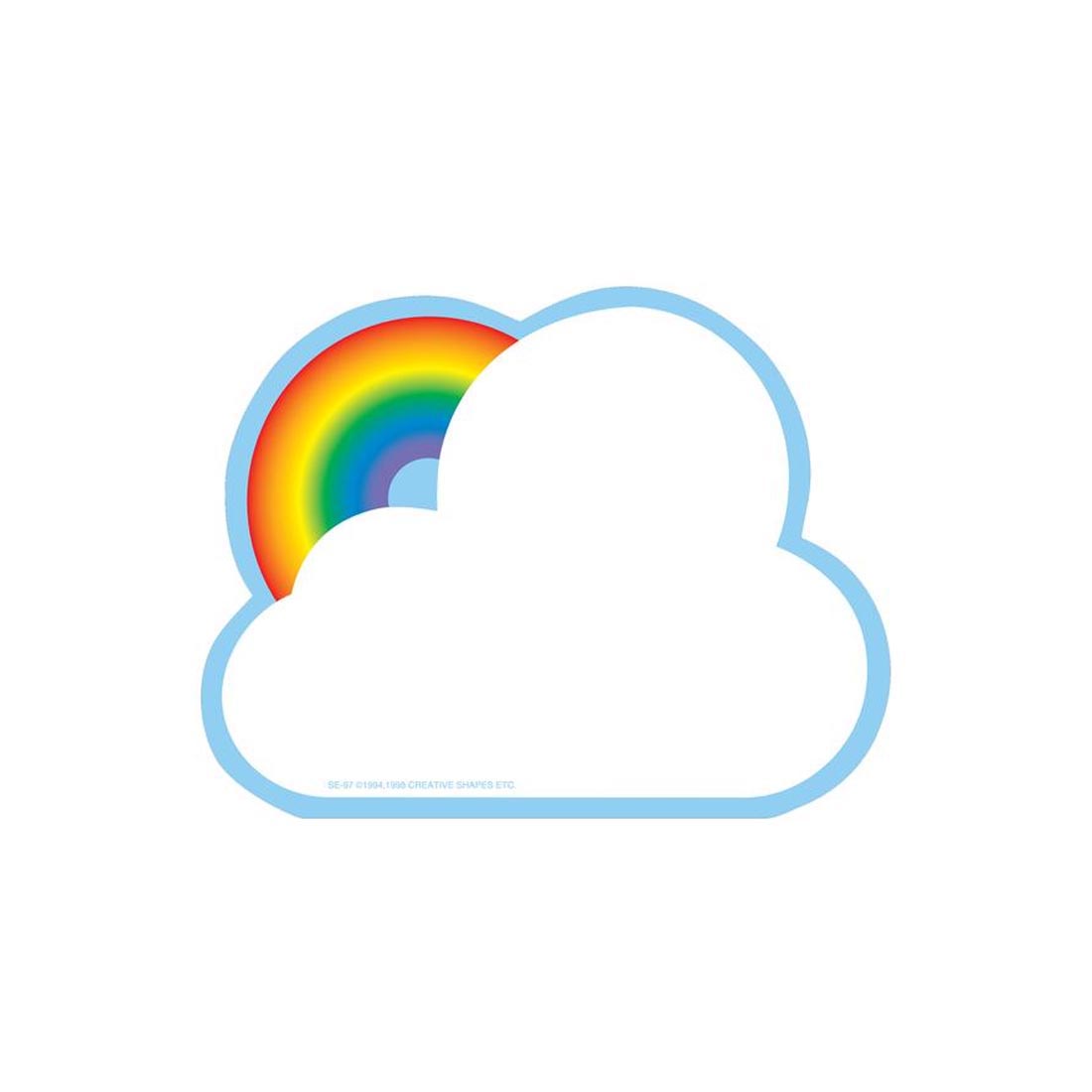 Rainbow behind a cloud Notepad by Creative Shapes