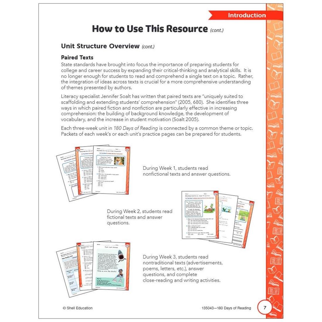page from the 180 Days of Reading For First Grade book