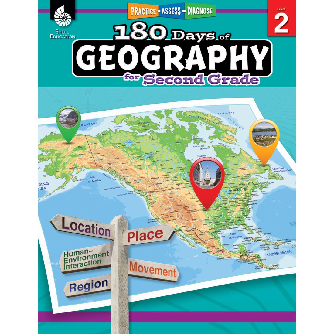 180 Days Of Geography Book for Second Grade