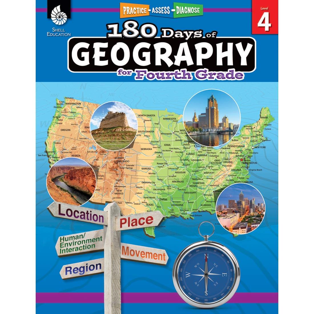 180 Days Of Geography Book for Fourth Grade