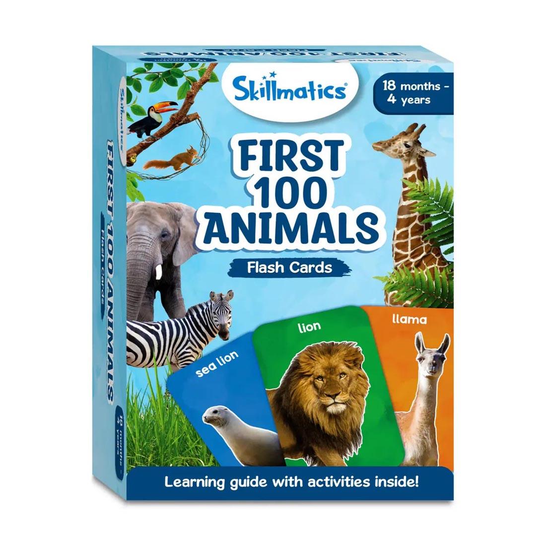 box for First 100 Animals Flash Cards By Skillmatics