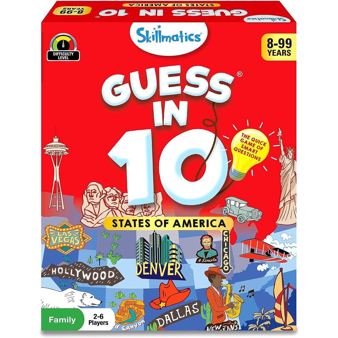 Guess In 10 The 50 States Game By Skillmatics