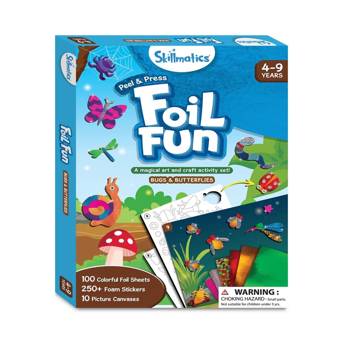 front of box for Foil Fun Bugs & Butterflies By Skillmatics