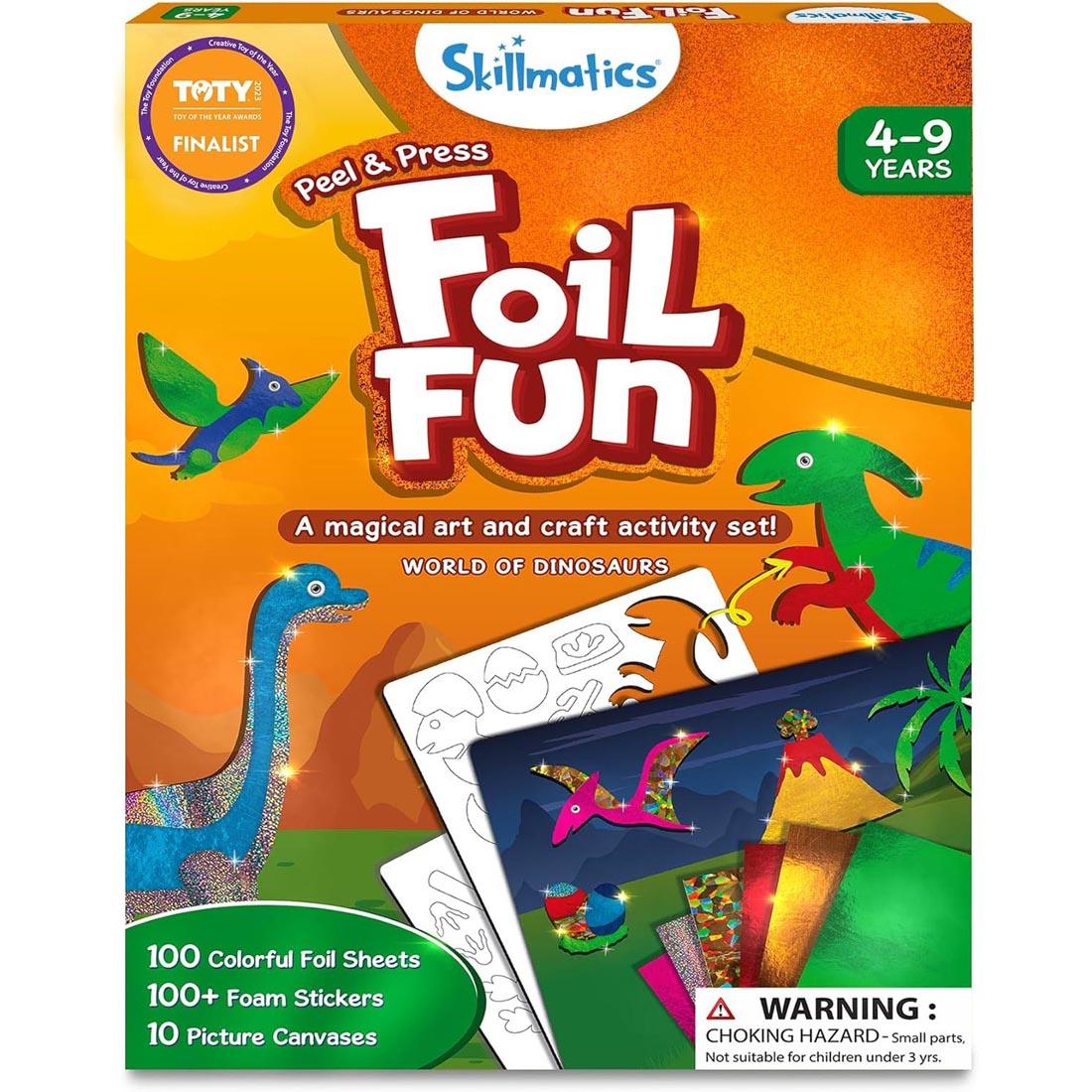 package for Foil Fun World Of Dinosaurs By Skillmatics