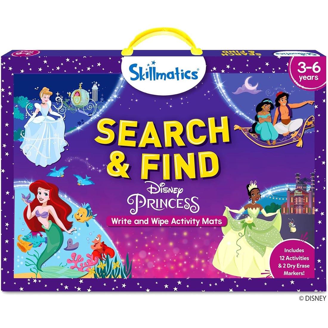 box for Search & Find Disney Princess Write And Wipe Activity Mats By Skillmatics