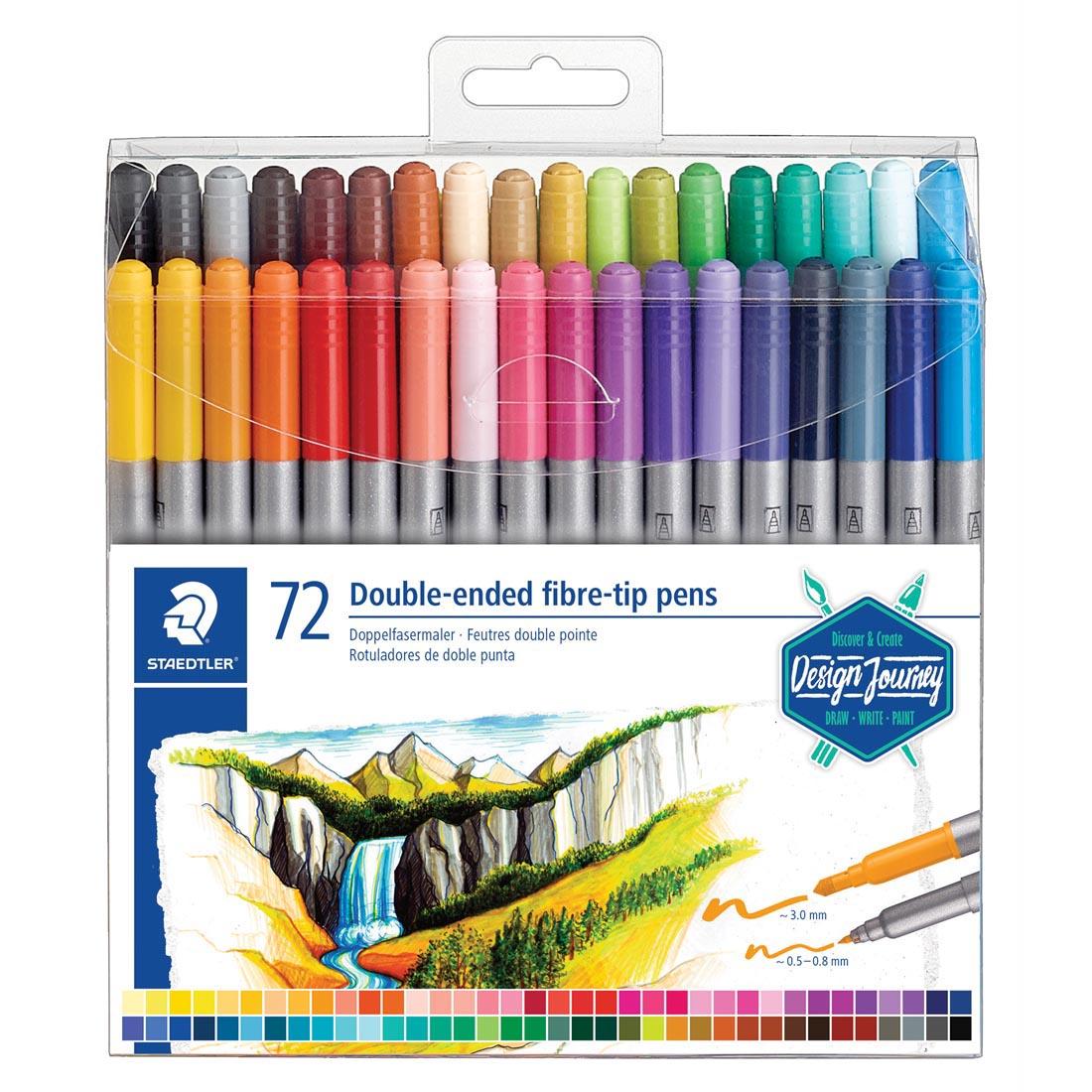 Package of Staedtler Double-Ended Fibre-Tip Pens 72-Count Set