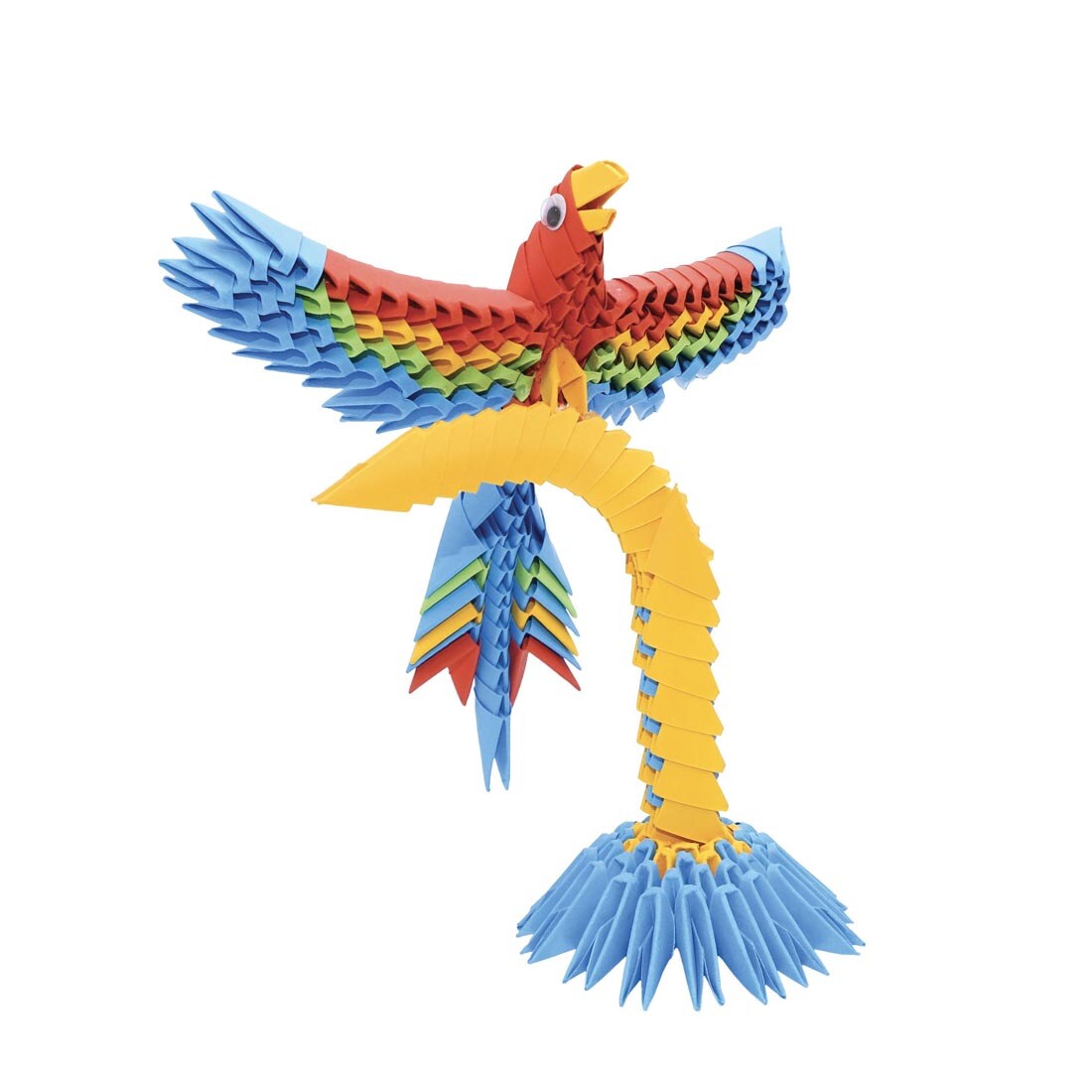 completed project from the Parrot Creagami 3D Origami Kit