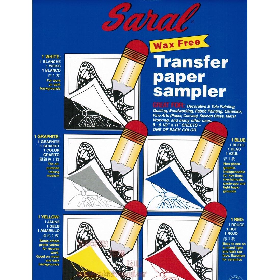 Saral Wax-Free Transfer Paper Sampler