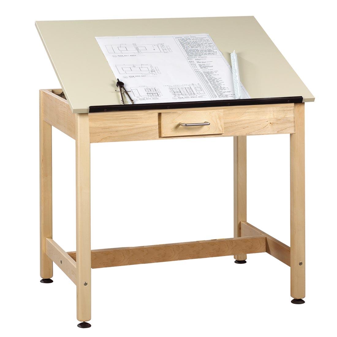 Art & Drafting Table with desk top in slanted position