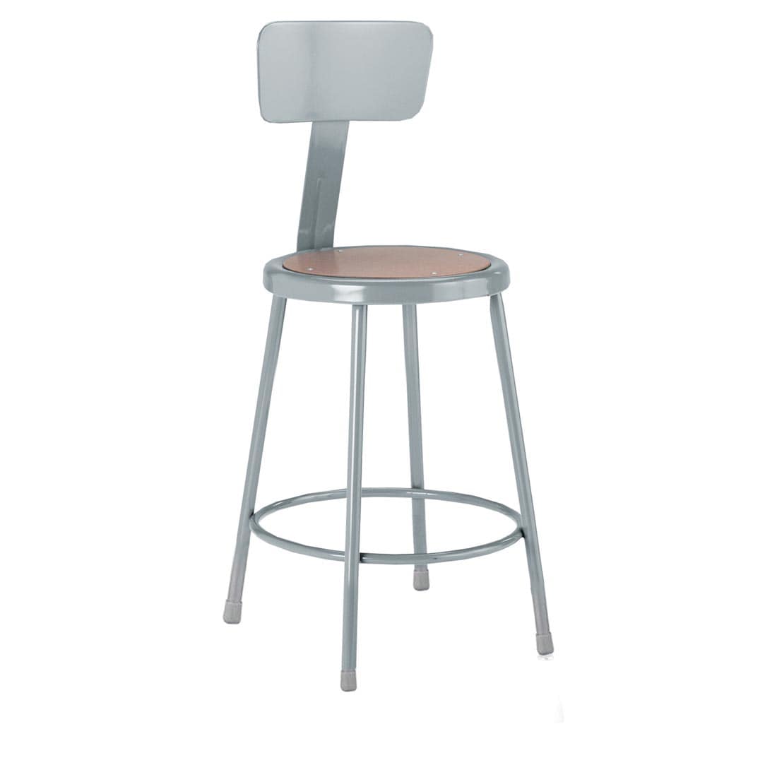 4-Legged Metal Stool with Backrest