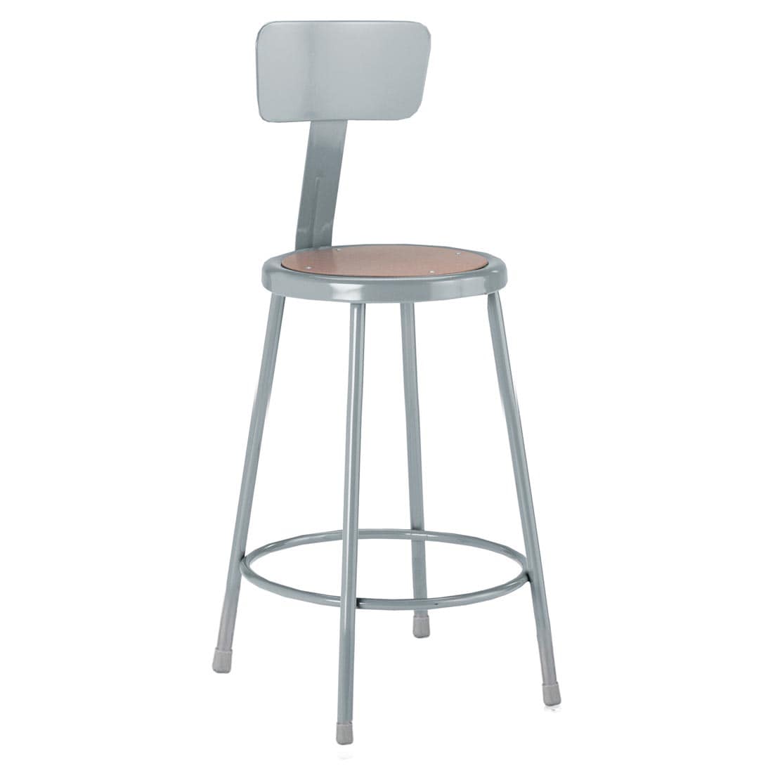 4-Legged Metal Stool with Backrest