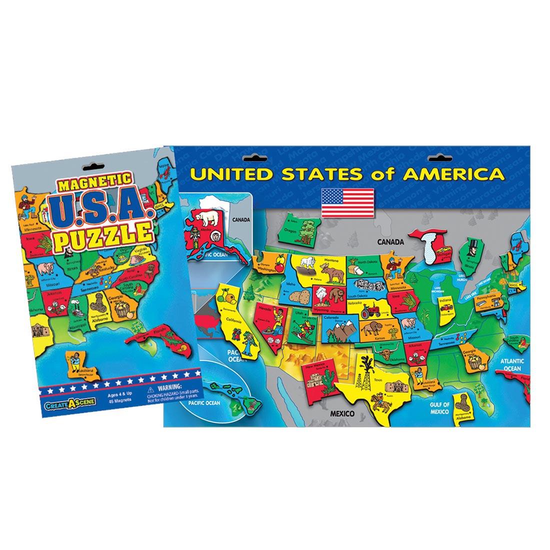 USA Puzzle Magnetic Create-A-Scene