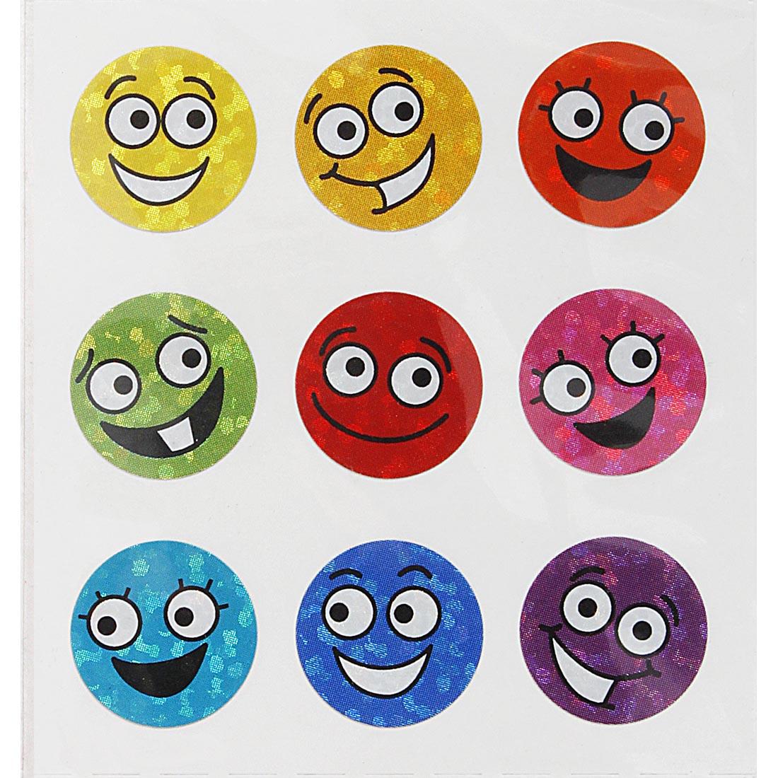 Goofy Happy Face Stickers