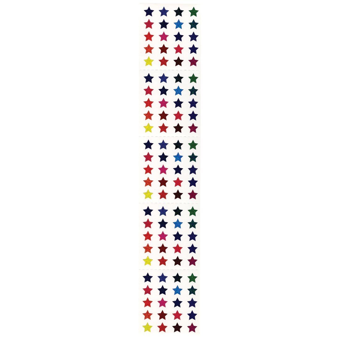 small star stickers in assorted colors, showing 100 stickers