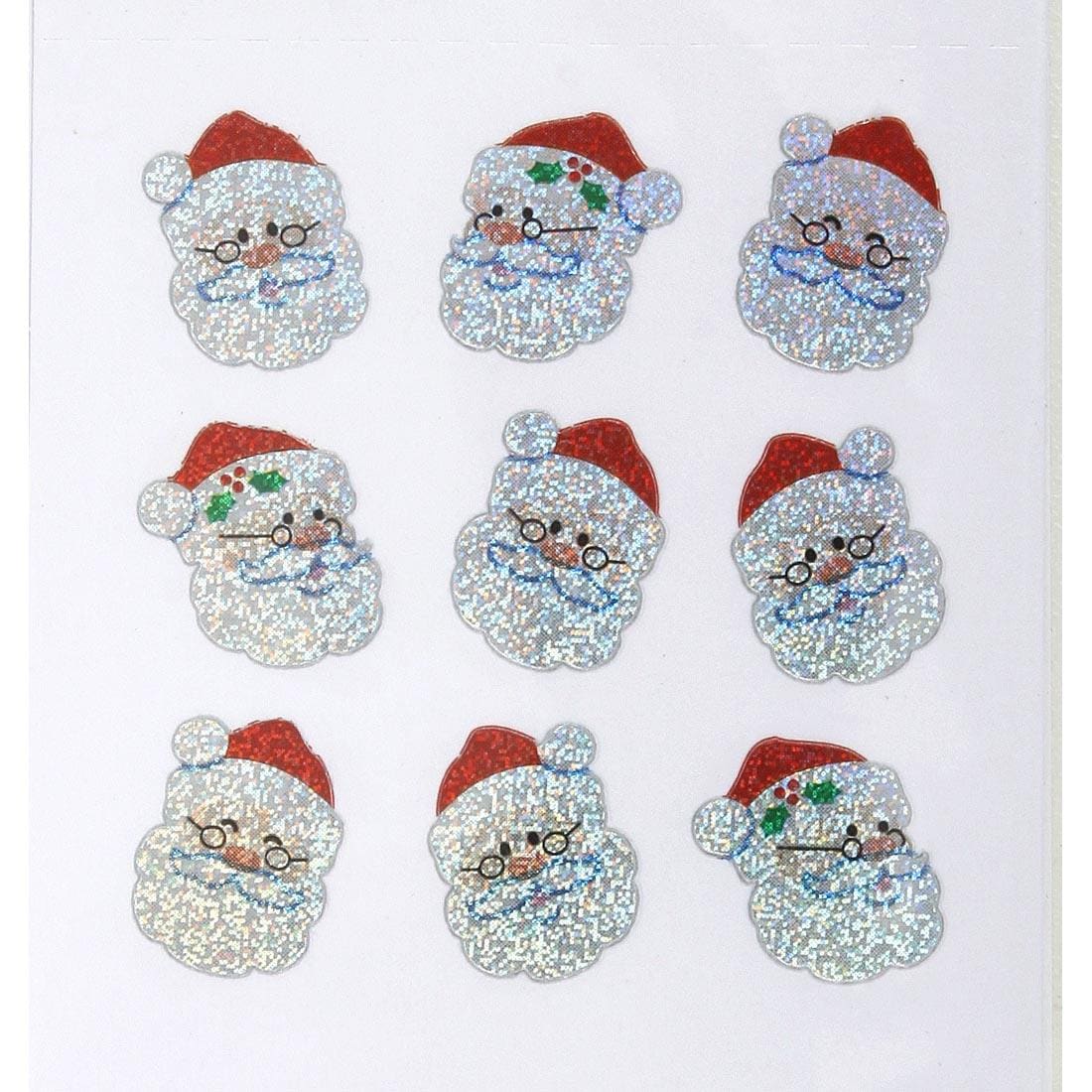 Santa Faces Stickers