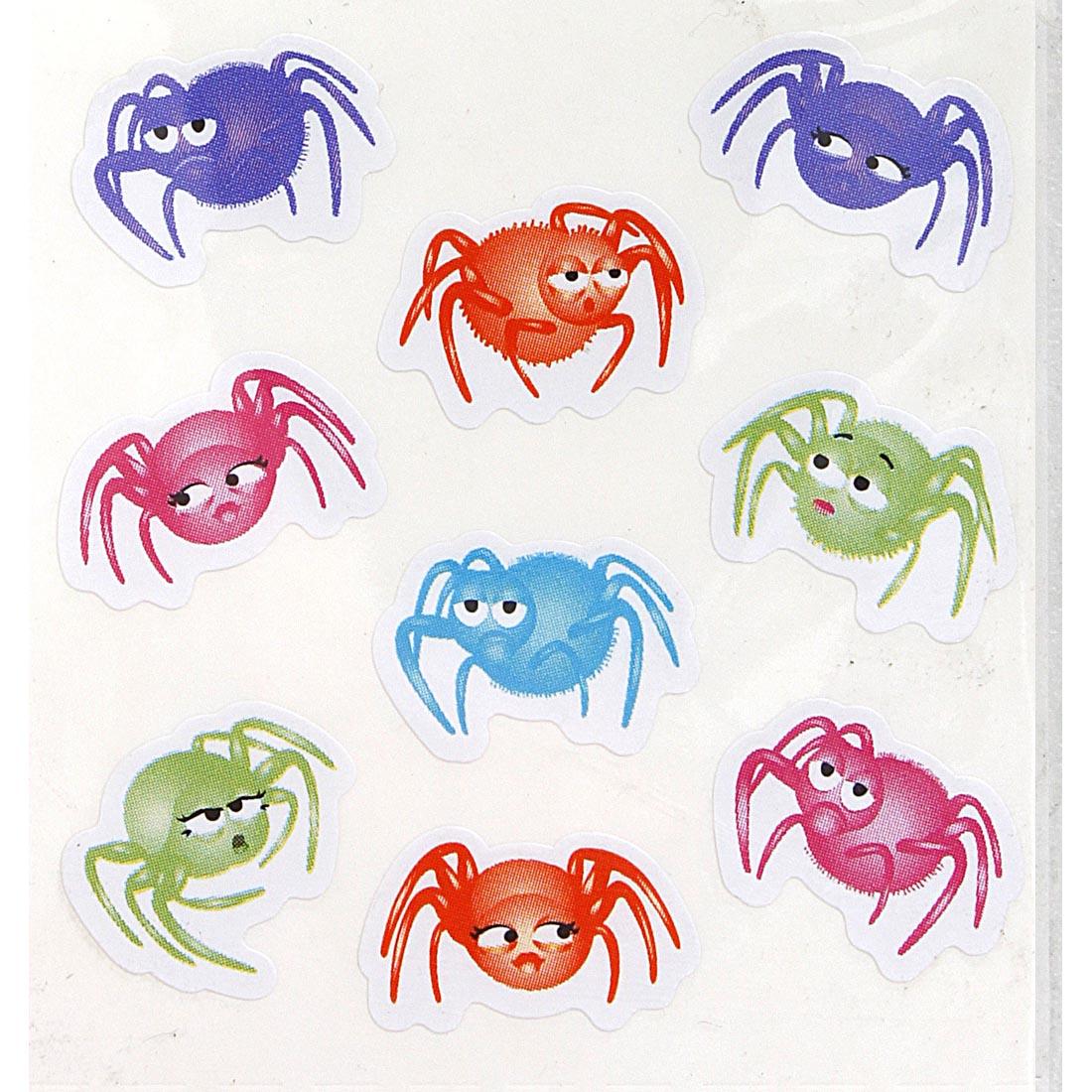 Colored Spider Stickers