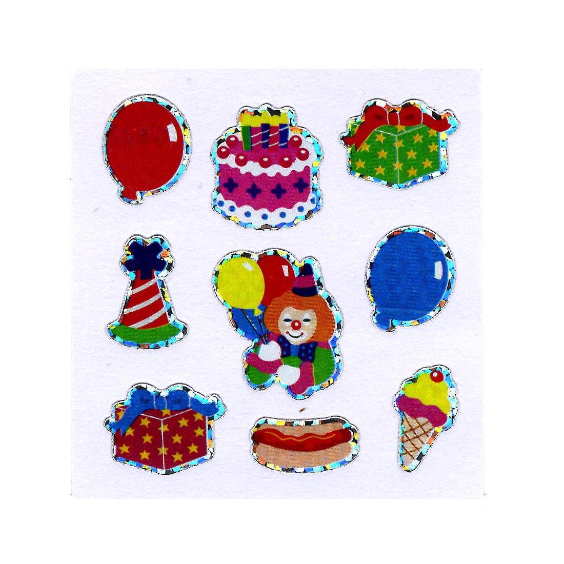 Birthday Party Acid-Free Stickers in assorted designs