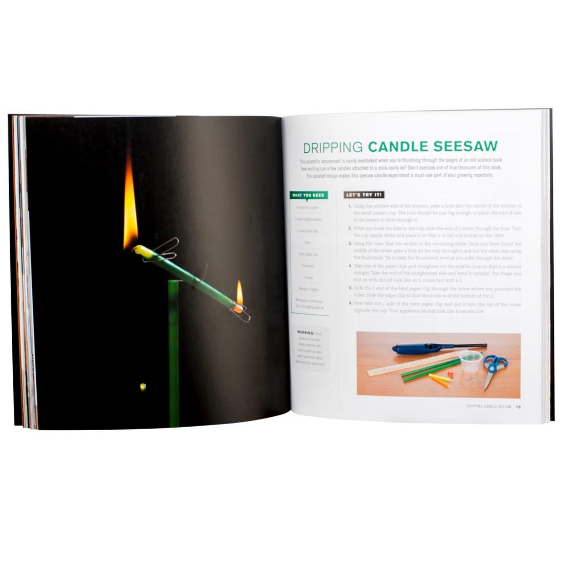 Instructions for Dripping Candle Seesaw from the Fire Bubbles And Exploring Toothpaste: More Unforgettable Experiments That Make Science Fun