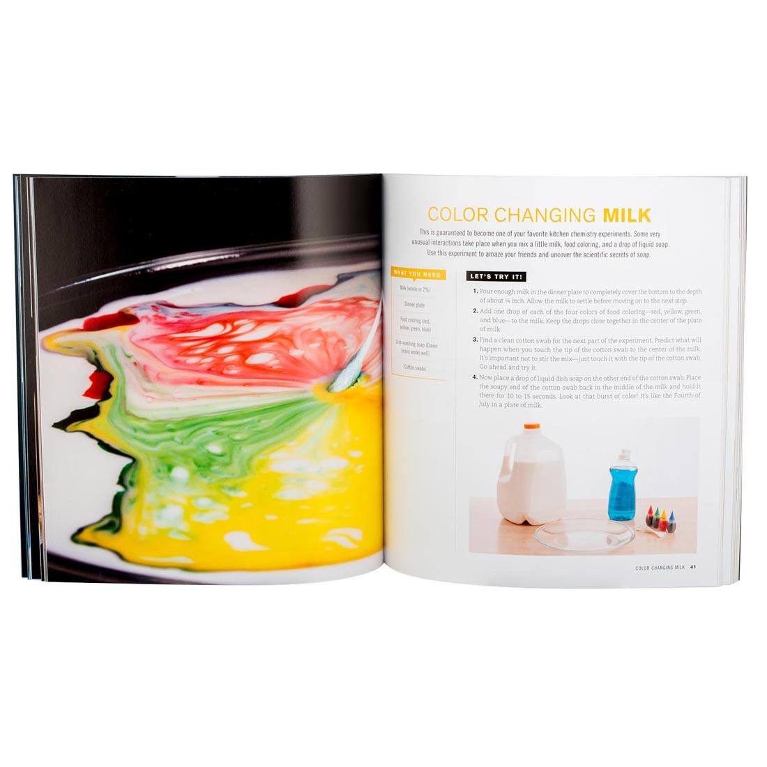 Instructions for Color Changing Milk from the Naked Eggs And Flying Potatoes: Unforgettable Experiments That Make Science Fun Book