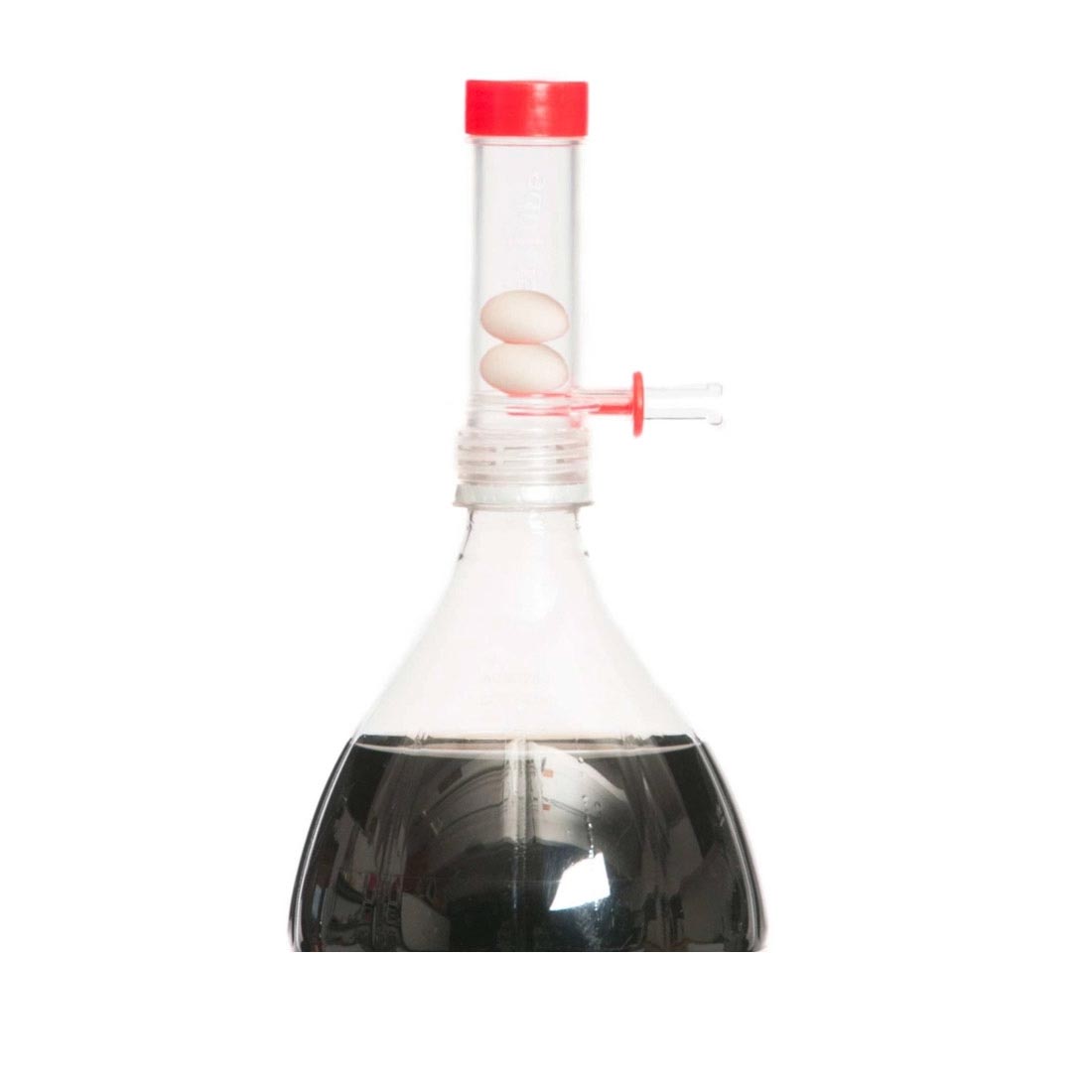 Extreme Geyser Tube Set shown attached to the top of a cola bottle