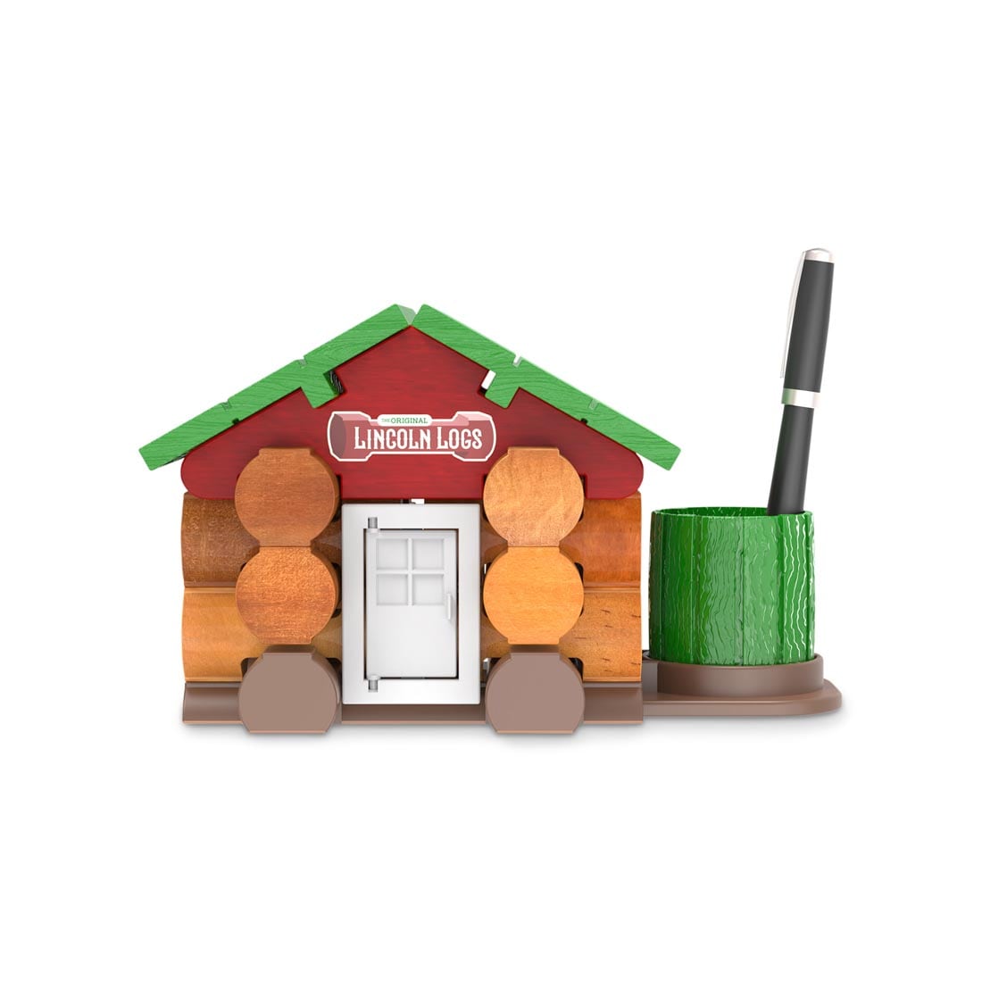 completed structure using the Lincoln Logs Mini Home Building Set