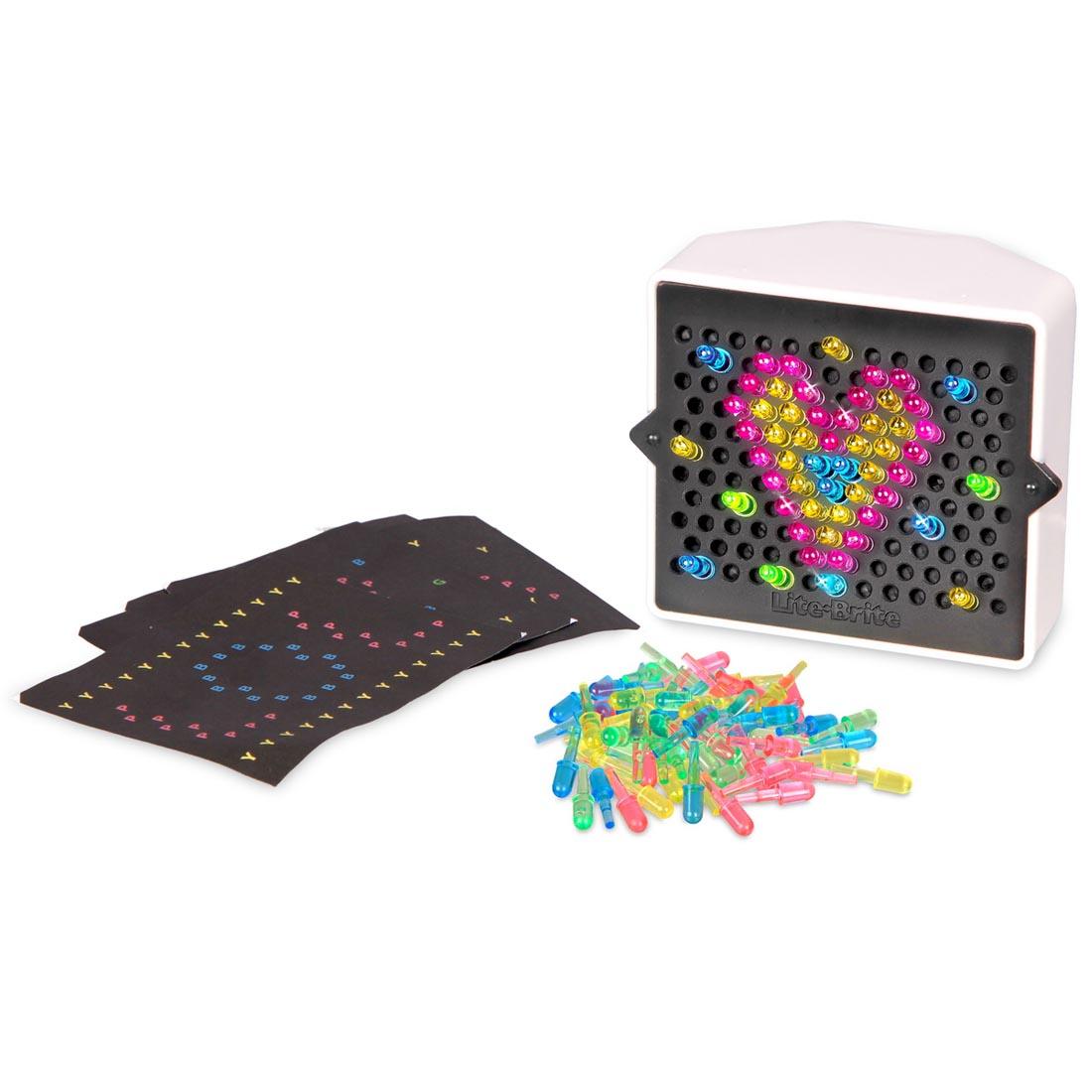 Mini Lite-Brite Light Up Design Toy in use