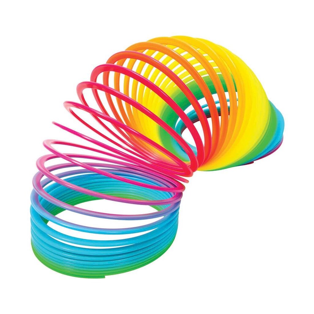 Molla Arcobaleno Gigante Schylling Jumbo Rainbow Spring, Giocattolo Classico Per Bambini, Scende Le Scale E Si Contorce, Molla Colorata In Plastica, Gioco Sensoriale E Motorio