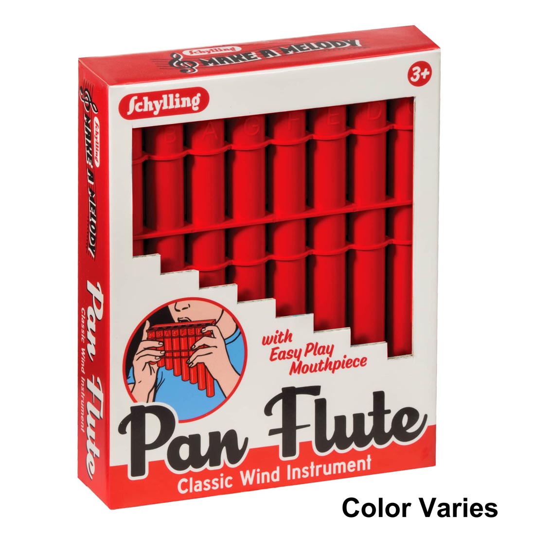 Pan Flute package and the text Color Varies