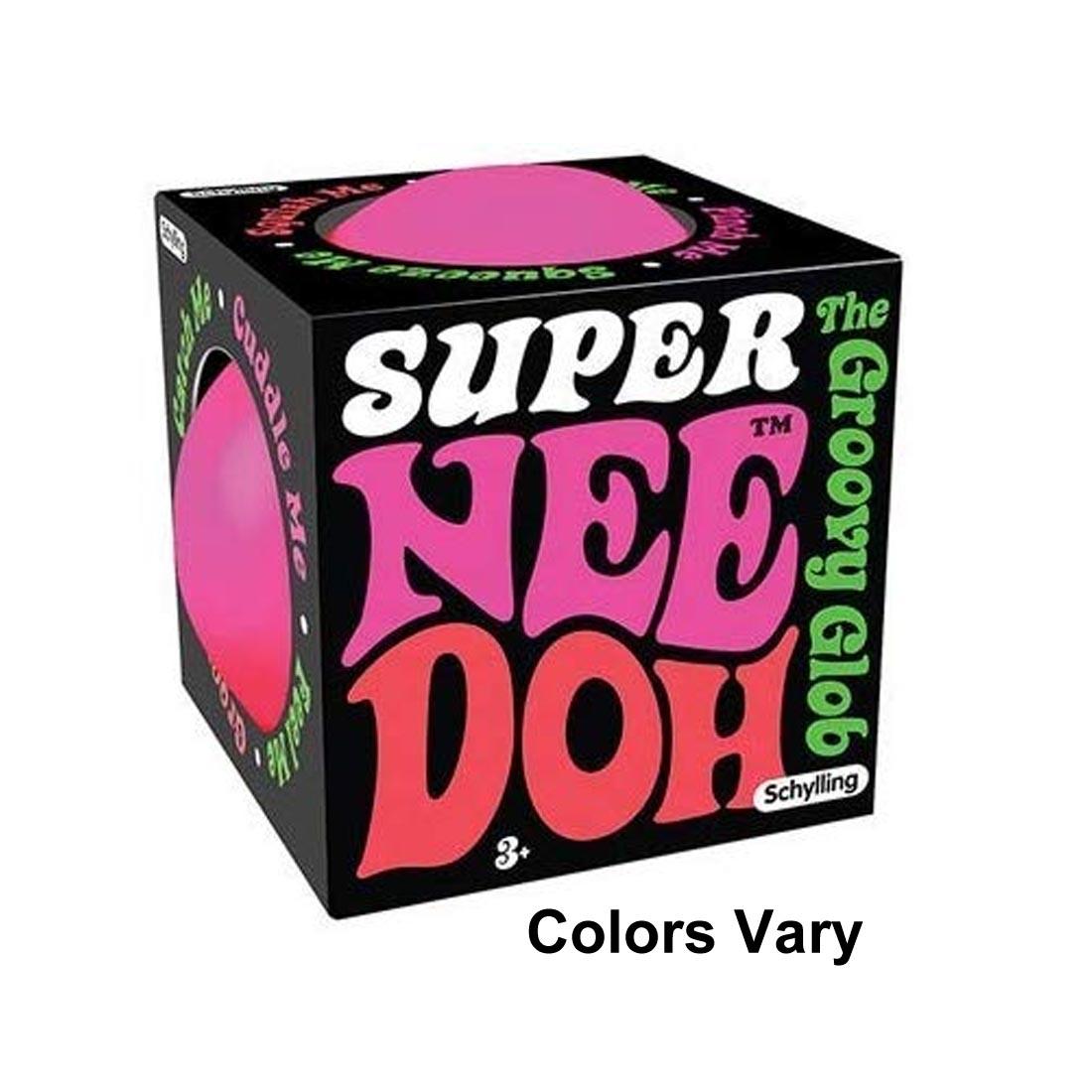 Super Nee Doh Stress Ball with the text Colors Vary
