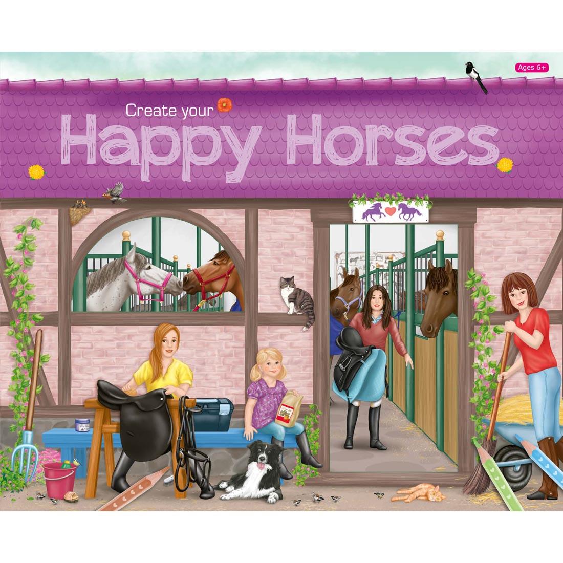 cover of Create Your Happy Horses Sticker Book