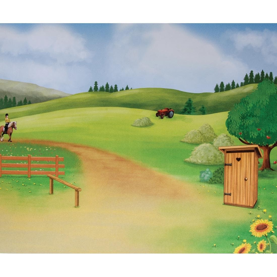 Scene from the Create Your Happy Horses Sticker Book