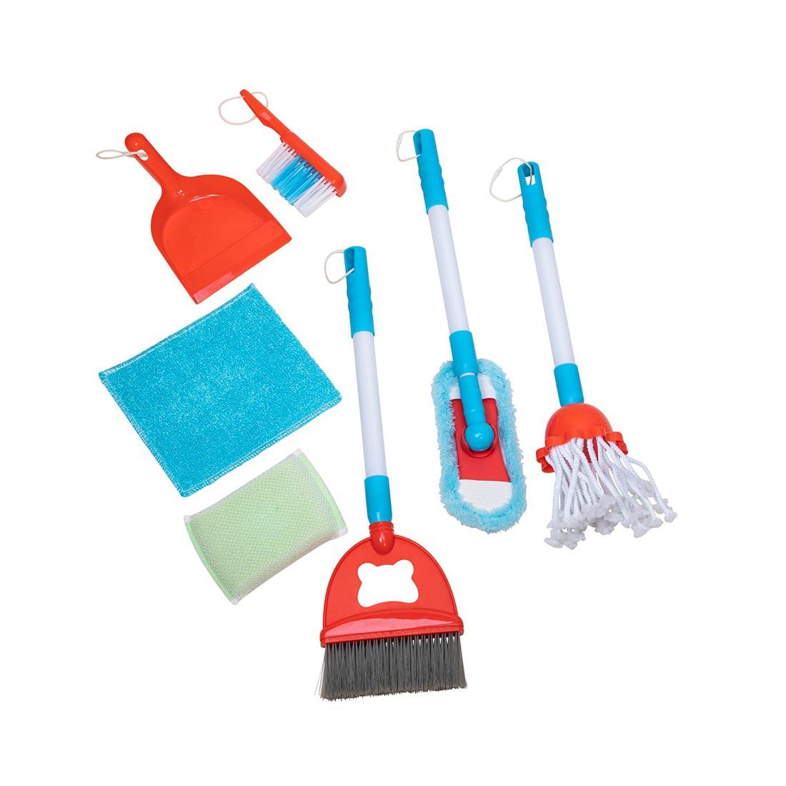 contents of the Nice & Tidy Clean Up Kit By Schylling Toys