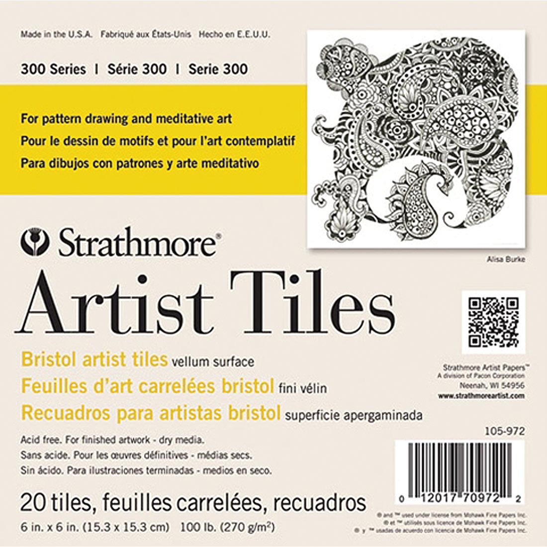 Strathmore 300 Series Bristol Artist Tiles