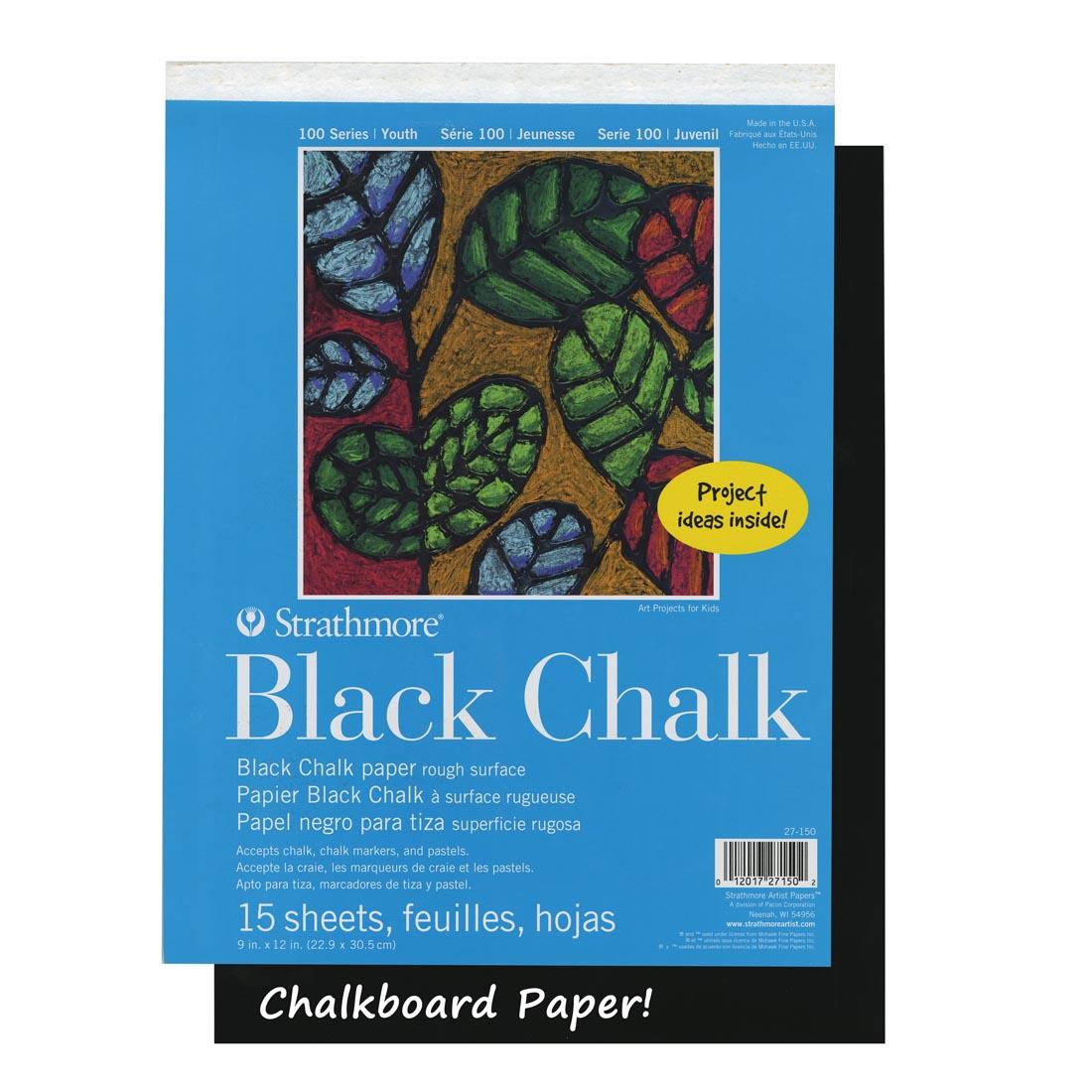 Strathmore 100 Series Black Chalk Paper with text Chalkboard Paper!