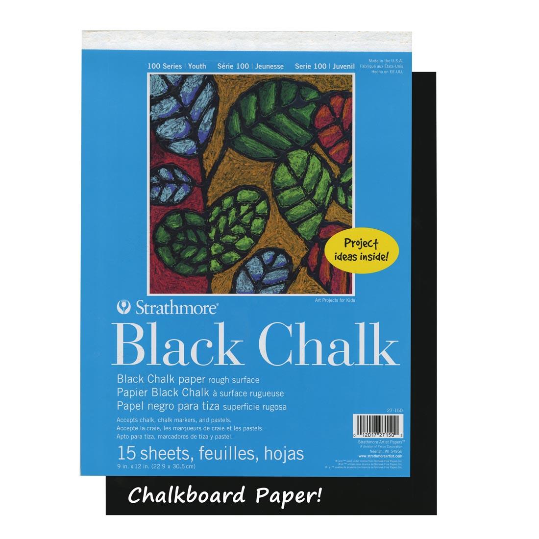 Strathmore 100 Series Black Chalk Paper with text Chalkboard Paper!