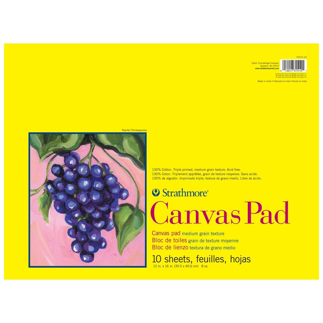 Strathmore 300 Series 12x16" Canvas Pad