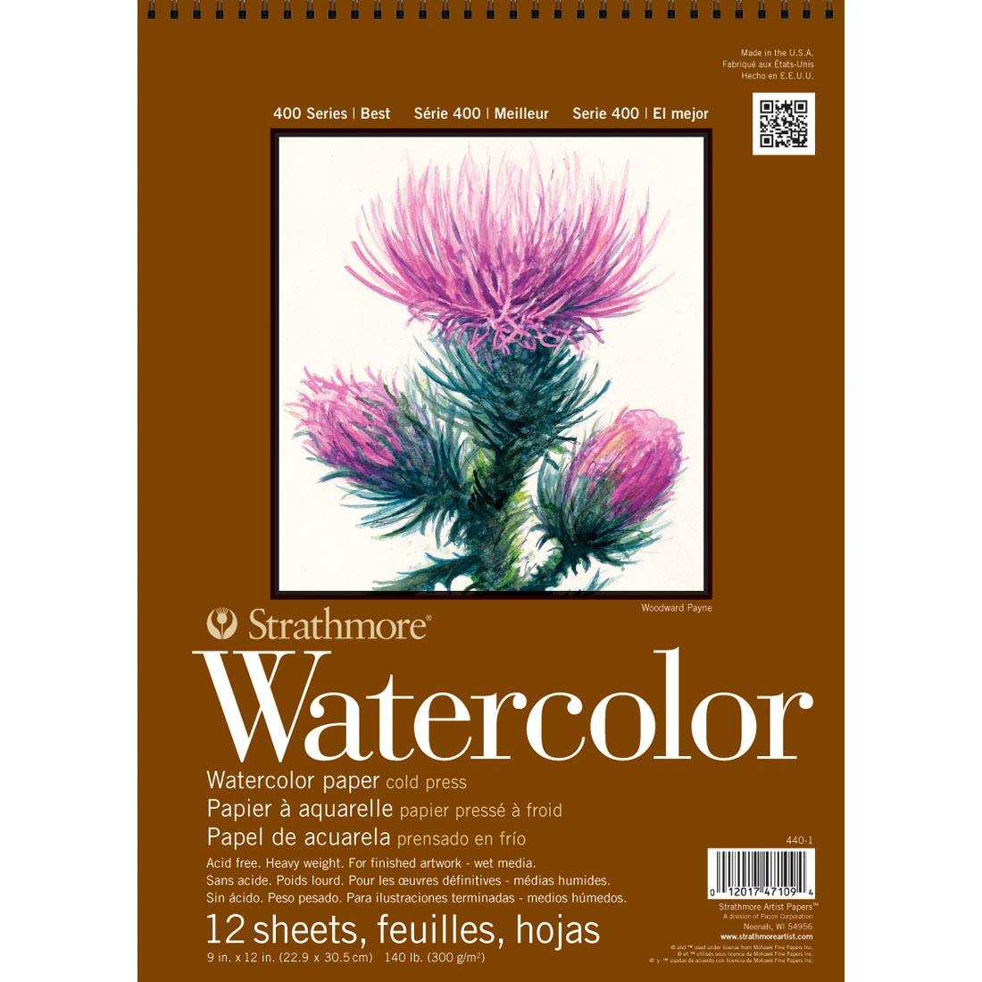 Strathmore 400 Series Watercolor Paper Pad - 12 count