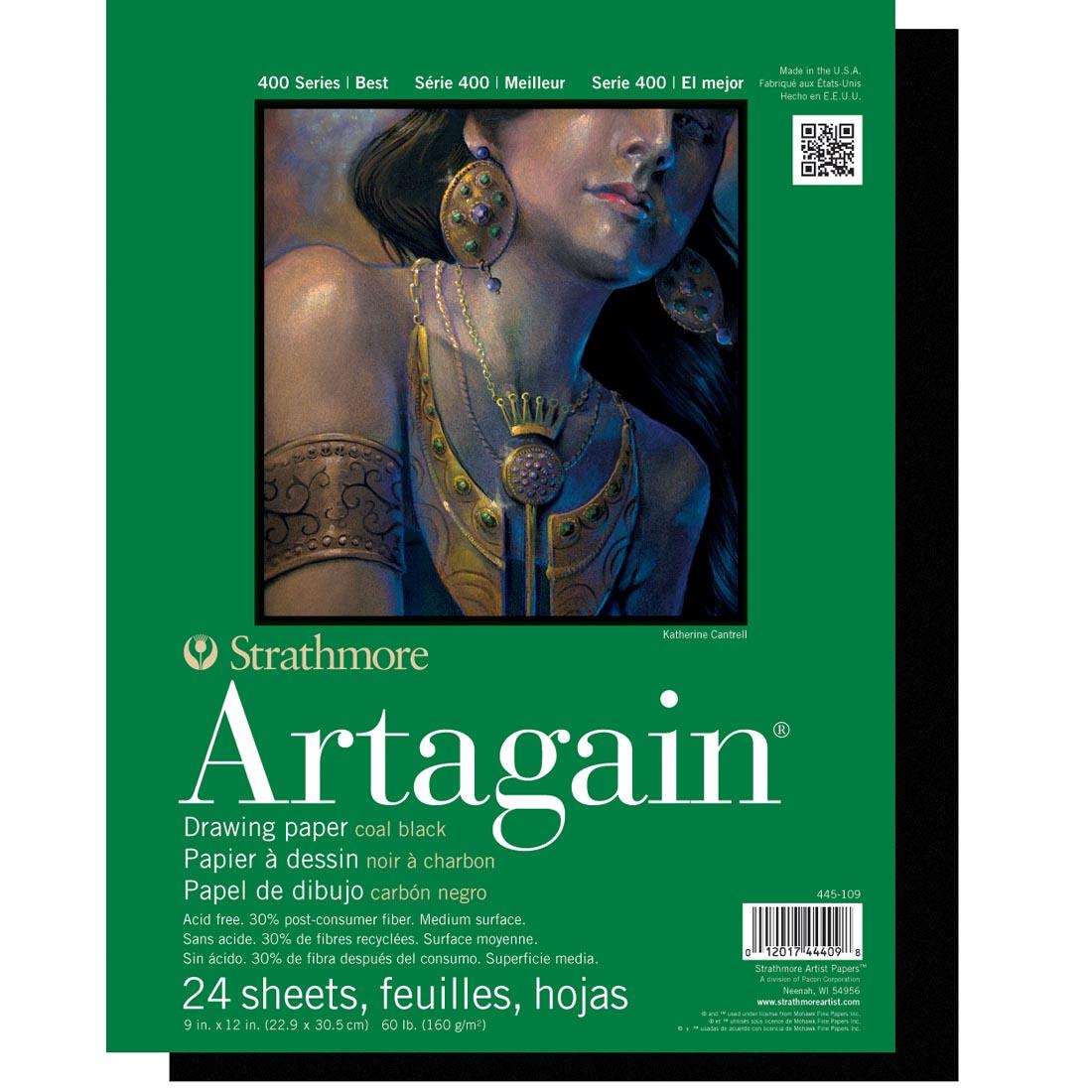 Strathmore 400 Series Black Artagain Recycled Paper Pad