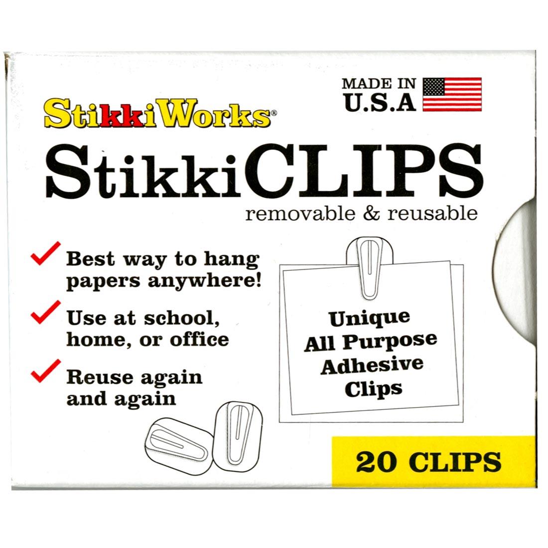 White StikkiClips 20-Count Package