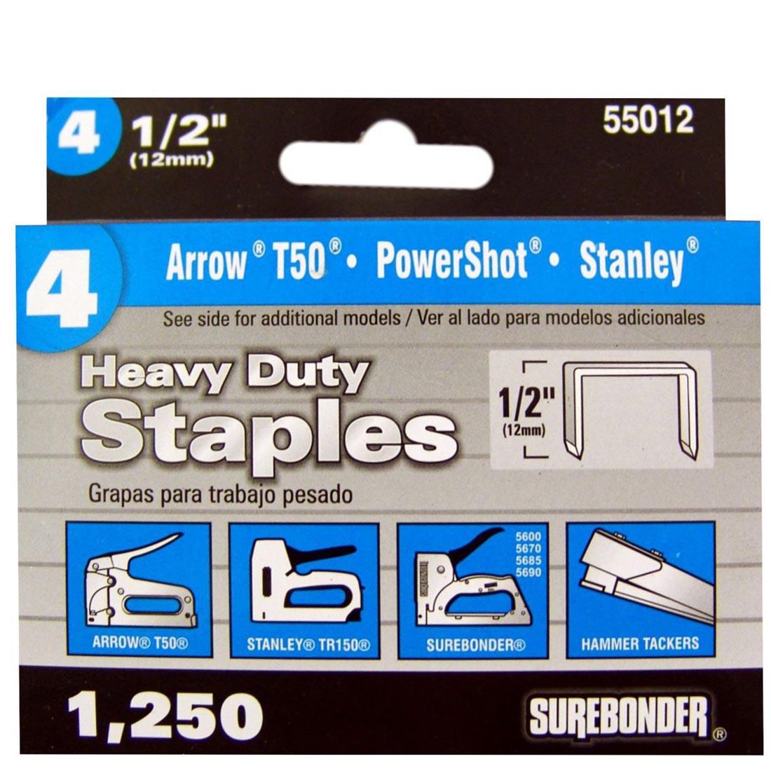 Surebonder 1/2" #4 Heavy-Duty Staples