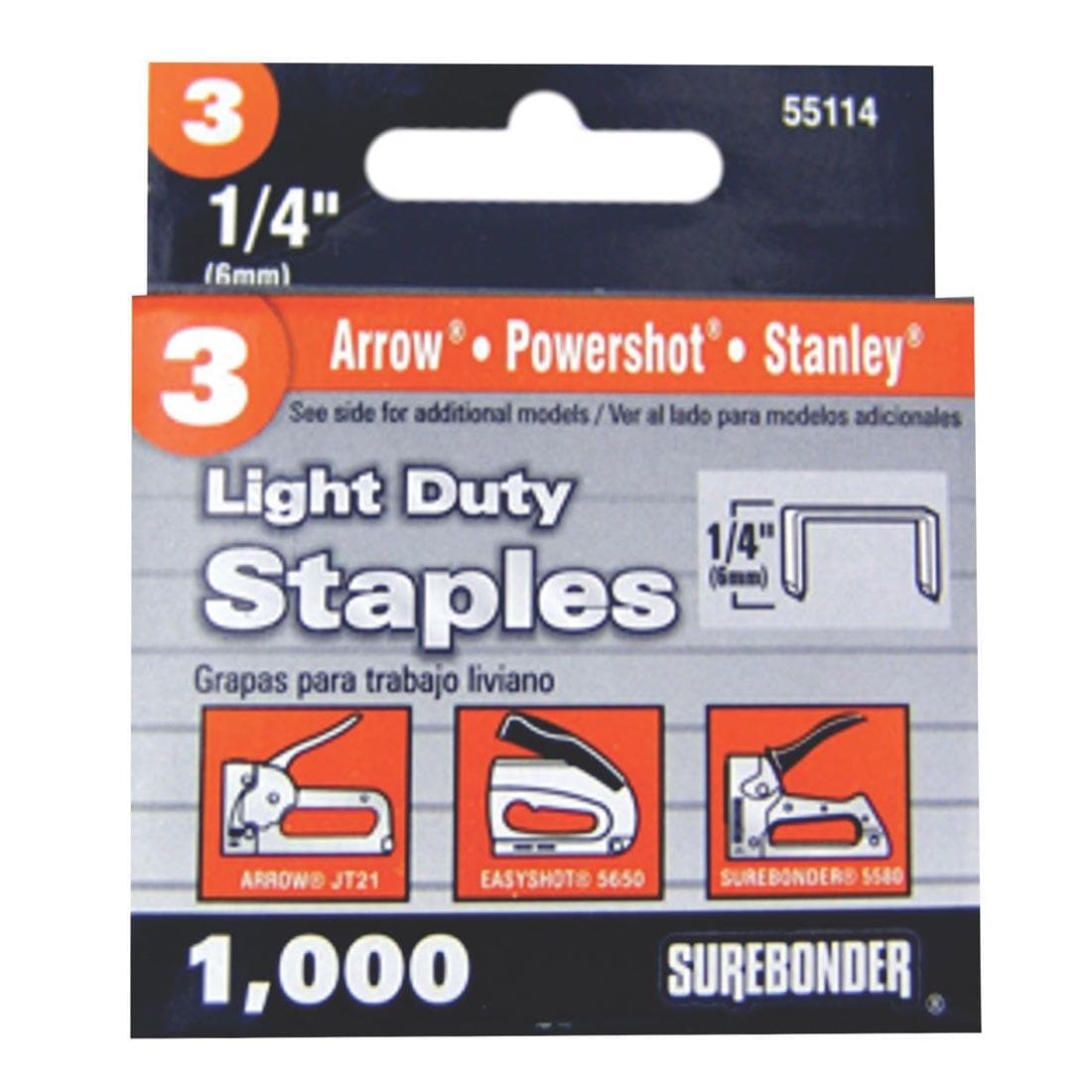 Surebonder 1/4" #3 Light-Duty Staples