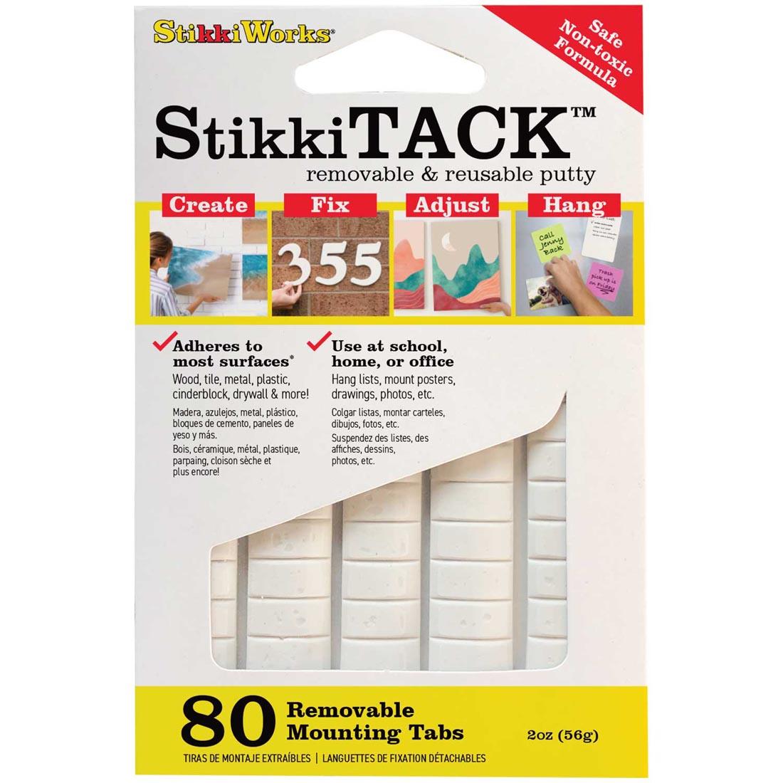 StikkiTACK Removable & Reusable Putty in package